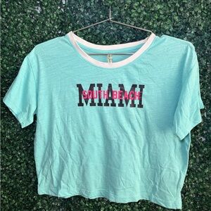 Miami South Beach Women's Aqua T-Shirt